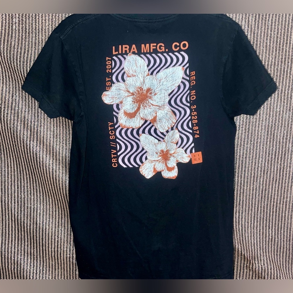 Vintage Streetwear Lira Mfg. Co. Black T-Shirt 2007 Skate Surf Aesthetic medium
